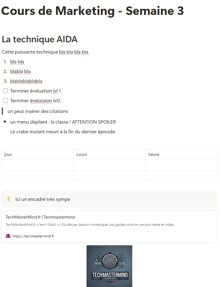 Intuitivité et puissance marchent ensemble avec Notion. On peut absolument tout archiver, stocker.