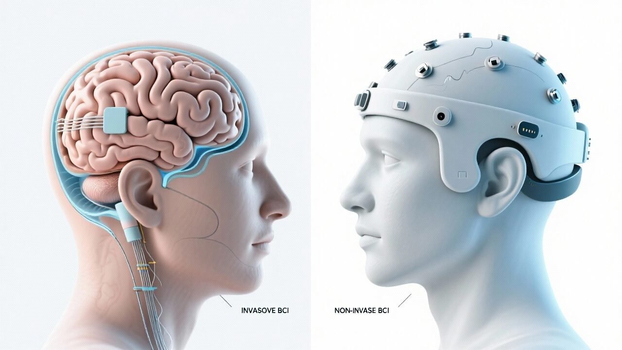 Une Interface Cerveau-Machine (ou Brain-Computer Interface, BCI) est un système qui crée un pont direct entre l’activité cérébrale et un appareil externe, comme un ordinateur ou une prothèse. Son rôle est de mesurer, d’analyser et de traduire les signaux électriques du système nerveux central en commandes exécutables par une machine, sans passer par les nerfs périphériques ou les muscles.