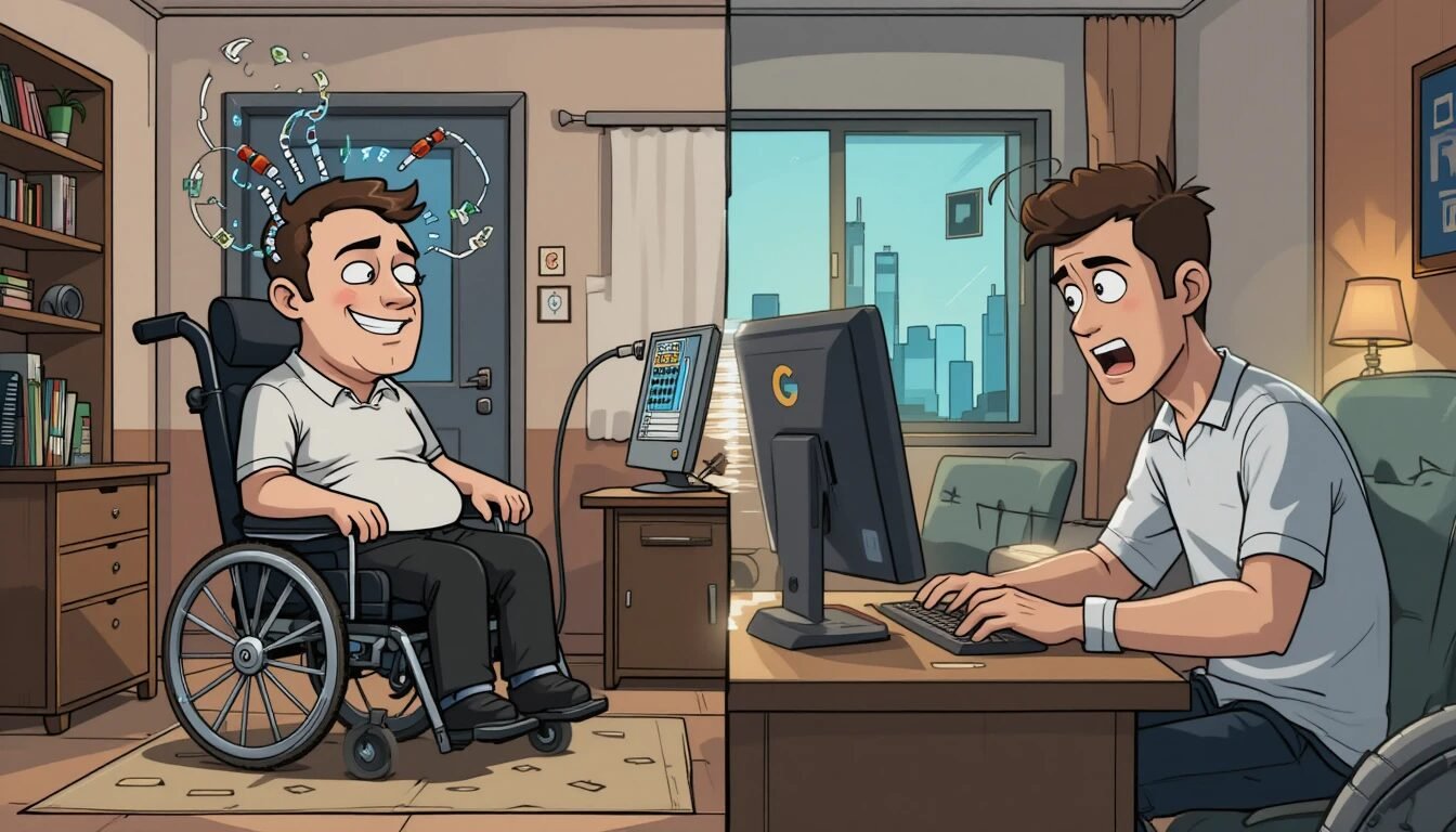 Grâce à une interface cerveau machine (BCI), un homme tétraplégique peut contrôler des systèmes informatiques par la pensée.