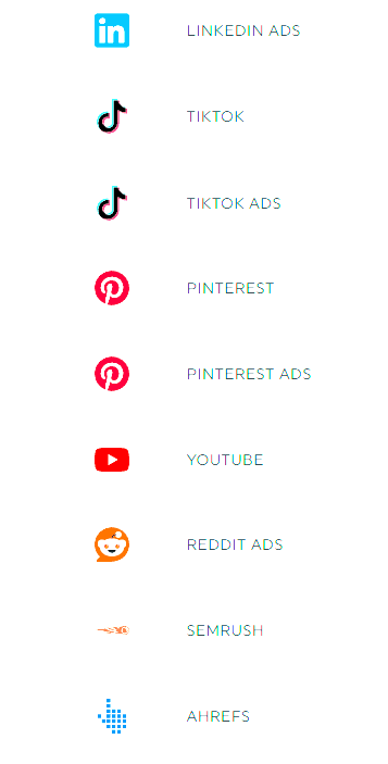 DashThis se connecte à presque toutes les plateformes de data du monde en un seul clic.