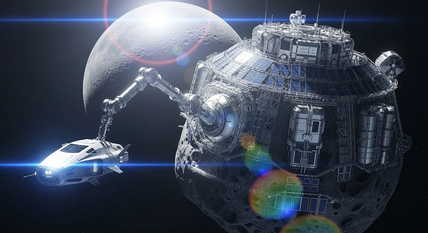 La station-service orbitale Le premier produit commercialement viable sera très probablement l’eau extraite des astéroïdes de type C. Décomposée en hydrogène et oxygène, elle servira de carburant pour les satellites en orbite géostationnaire et, surtout, pour les missions du programme Artemis vers la Lune (Source : NASA, roadmap ISRU). Vendre ce carburant « local » évitera des lancements coûteux depuis la Terre.