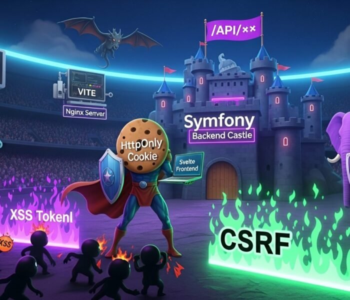 Guide Senior pour découpler Symfony (API) et Svelte (SPA) : Apprenez l'authentification par Cookies HttpOnly, le traitement CSRF, et la configuration des endpoints /api/* avec des snippets Vite, Nginx et curl.